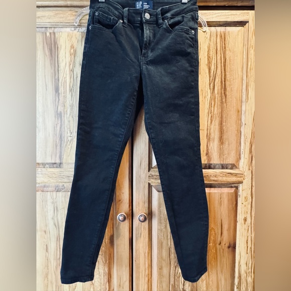 Gap stretchy black denim leggings size 2 regular - Picture 1 of 4